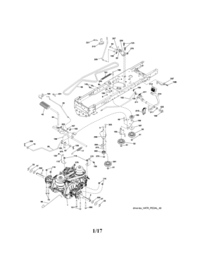Ground Drive Diagram and Parts List for 917986431  Craftsman Lawn Tractor