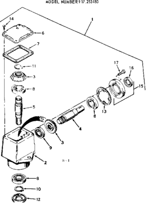 Bagger Attachment Diagram and Parts List for 917253480  Craftsman Lawn Tractor