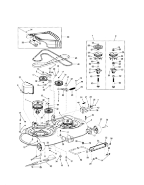 Deck/spindle/chute Deflector Diagram and Parts List for 247289330  Craftsman Lawn Tractor