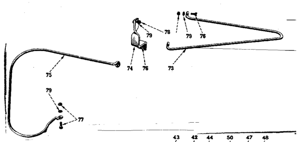 Tall Grass Frame Diagram and Parts List for 91757569  Craftsman Lawn Tractor