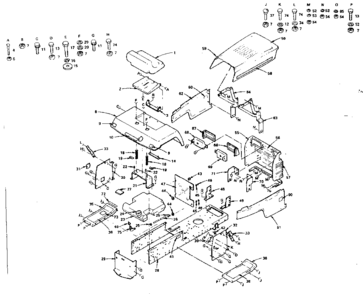 Chassis And Enclosures Diagram and Parts List for 917255830(1987)  Craftsman Lawn Tractor