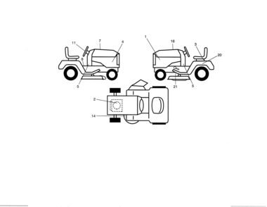 Decals Diagram and Parts List for 917289071  Craftsman Lawn Tractor
