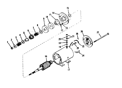 Starter Diagram and Parts List for 143126031  Craftsman Engine