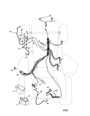 Electrical Diagram and Parts List for 917277190  Craftsman Lawn Tractor