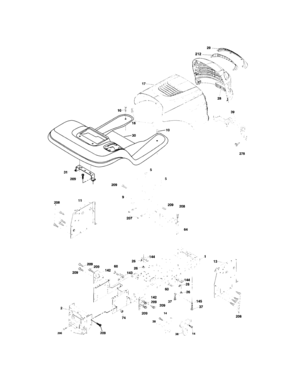 Chassis And Enclosures Diagram and Parts List for 917273372  Craftsman Lawn Tractor