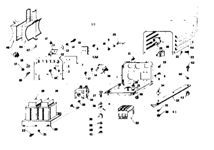 Connector Panel Diagram and Parts List for 58055620  Craftsman Engine