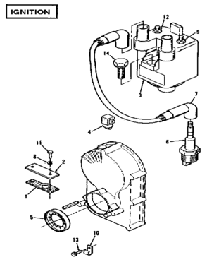 Ignition Diagram and Parts List for 73911054D  Craftsman Engine