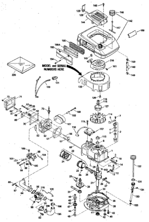 Part Location Diagram of 632502 Craftsman Lawn & garden equipment engine carburetor