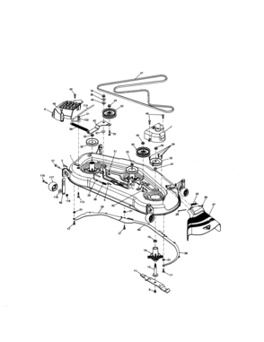 Mower Deck Diagram and Parts List for 917276230  Craftsman Lawn Tractor
