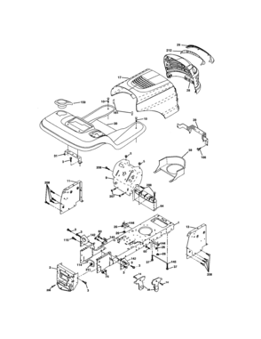Chassis And Enclosures Diagram and Parts List for 917271750  Craftsman Lawn Tractor