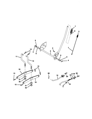 Lift Assembly Diagram and Parts List for 917270662  Craftsman Lawn Tractor
