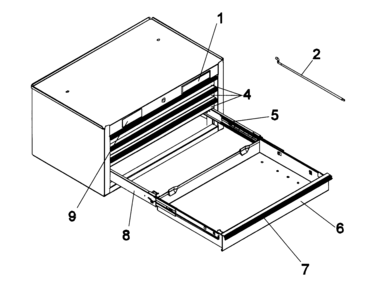 Tool Chest Diagram and Parts List for 706825190  Craftsman Tool Stand & Cart