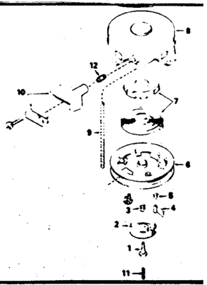 Rewind Starter Diagram and Parts List for 143361012  Craftsman Engine
