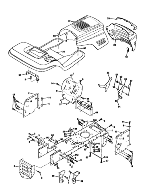 Chassis And Enclosures Diagram and Parts List for 917270630  Craftsman Lawn Tractor