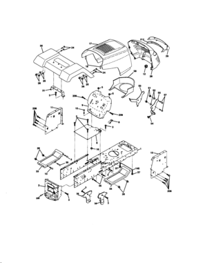 Chassis And Enclosures Diagram and Parts List for 917270535  Craftsman Lawn Tractor