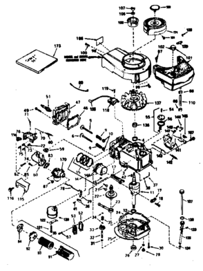 Engine Diagram and Parts List for 143384262  Craftsman Engine