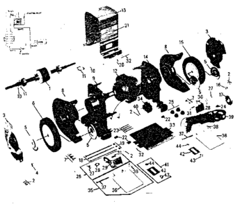 Unit Parts Diagram and Parts List for 39719301  Craftsman Grinder