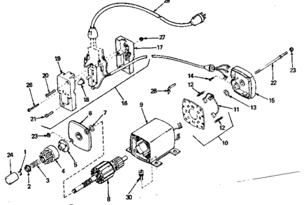 Craftsman 120 Volt Electric Starter Kit No. 9-8890 Diagram and Parts List for 143626012  Craftsman Engine
