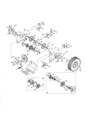 Wheels/drive Shaft Diagram and Parts List for 247888700  Craftsman Snow Blower
