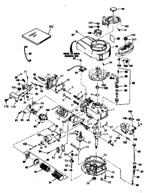 Engine Diagram and Parts List for 143384382  Craftsman Engine