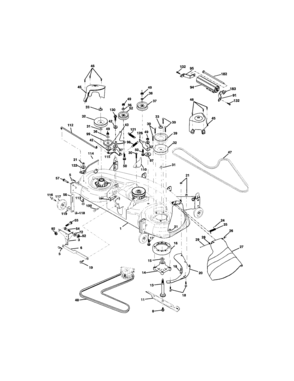 Mower Deck Diagram and Parts List for 917273261  Craftsman Lawn Tractor