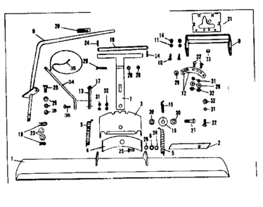 40" Snow Blade Kit Diagram and Parts List for 53681330  Craftsman Lawn Mower