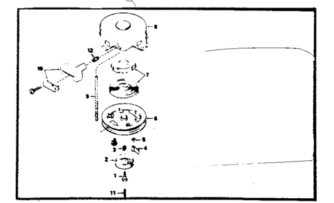 Rewind Starter Diagram and Parts List for 143364152  Craftsman Engine