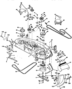 Part Location Diagram of 156948 Craftsman Mowr asy 46