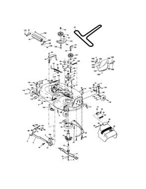 Mower Deck Diagram and Parts List for 917273591  Craftsman Lawn Tractor
