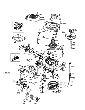 Engine Diagram and Parts List for 143006506  Craftsman Engine