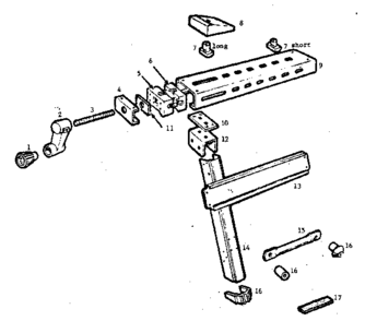 Unit Parts Diagram and Parts List for 1444-WORKGRABBER  Craftsman Table Saw