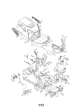 Hood/bumper Diagram and Parts List for 247288862  Craftsman Lawn Tractor