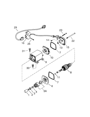 Electric Starter Diagram and Parts List for 143039003  Craftsman Engine