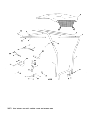 Sun Shade Diagram and Parts List for 486242101  Craftsman Lawn Tractor