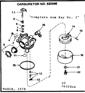Replacement Parts Diagram and Parts List for 143334022  Craftsman Engine