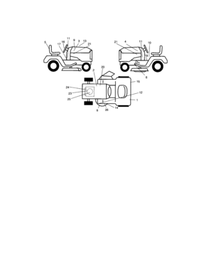 Decals Diagram and Parts List for 917273663  Craftsman Lawn Tractor