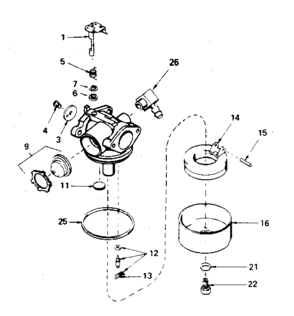 Replacement Parts Diagram and Parts List for 143394192  Craftsman Engine
