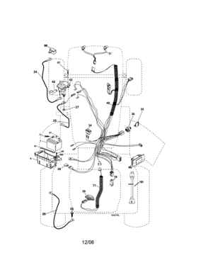 Electrical Diagram and Parts List for 917287261  Craftsman Lawn Tractor