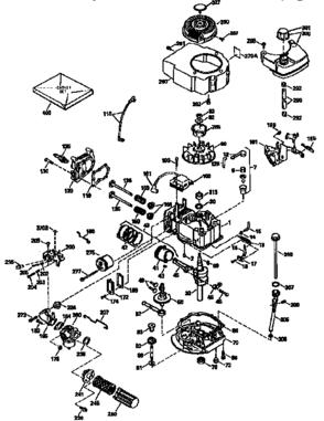 Replacement Parts Diagram and Parts List for 143954024  Craftsman Engine