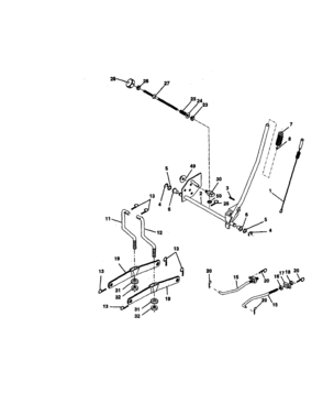 Lift Assembly Diagram and Parts List for 917270815  Craftsman Lawn Tractor