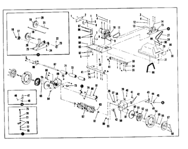 Reel Assembly Diagram and Parts List for 53691300  Craftsman Lawn Mower
