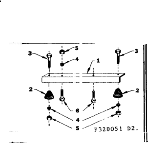 Engine Mtg Support Diagram and Parts List for 580320051  Craftsman Engine