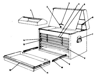 Part Location Diagram of M-1915 Craftsman Handle side