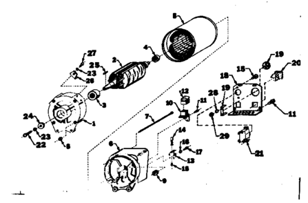 Alternator Diagram and Parts List for 58058011  Craftsman Engine