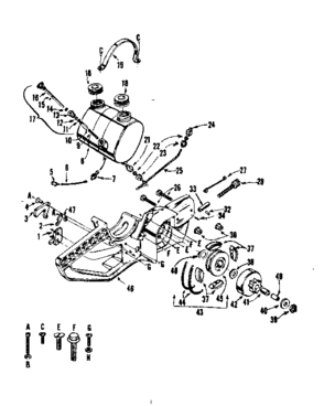 Main Frame Diagram and Parts List for 91760058  Craftsman Chainsaw