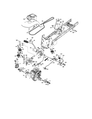 Ground Drive Diagram and Parts List for 917276923  Craftsman Lawn Tractor