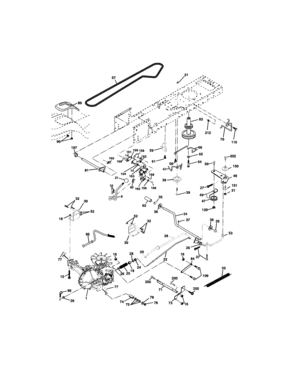 Ground Drive Diagram and Parts List for 917272941  Craftsman Lawn Tractor