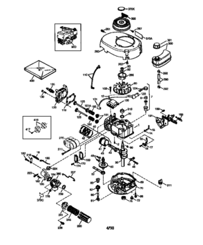 Engine 143.983500 Diagram and Parts List for 143983500  Craftsman Engine