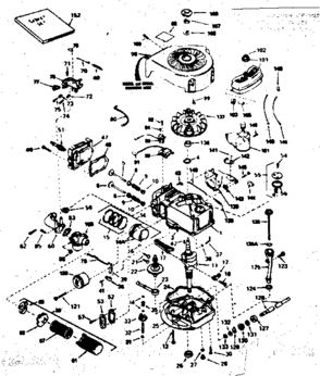 Engine Diagram and Parts List for 143364092  Craftsman Engine