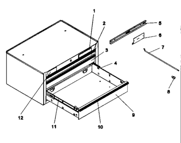 Tool Box Diagram and Parts List for 706954980  Craftsman Tool Stand & Cart